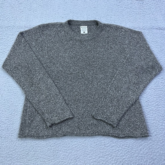 VTG Columbia Women's Sweater Gray XL Long Sleeve Pebble Texture Open Knit Top - Picture 1 of 9